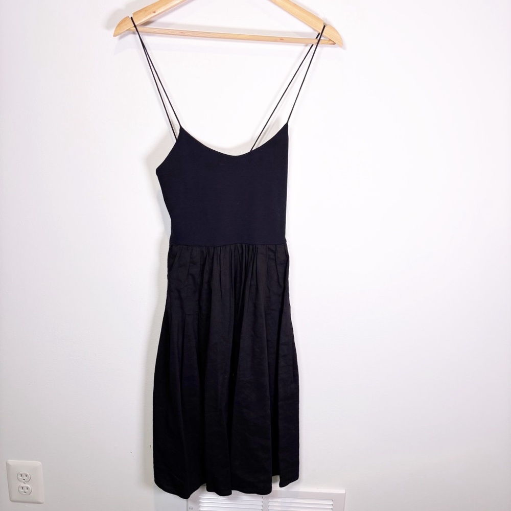 Theory Thin Strap Linen Skirt Dress